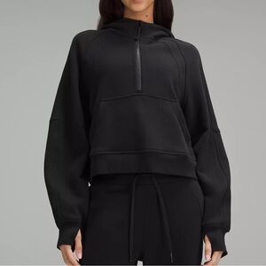 Lululemon Scuba Oversized Half-Zip Hoodie - Black - XS/S